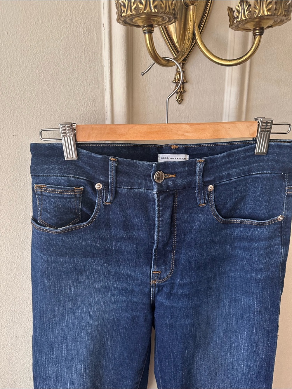 Good American Dark Blue Straight Jeans - Picture 5 of 7